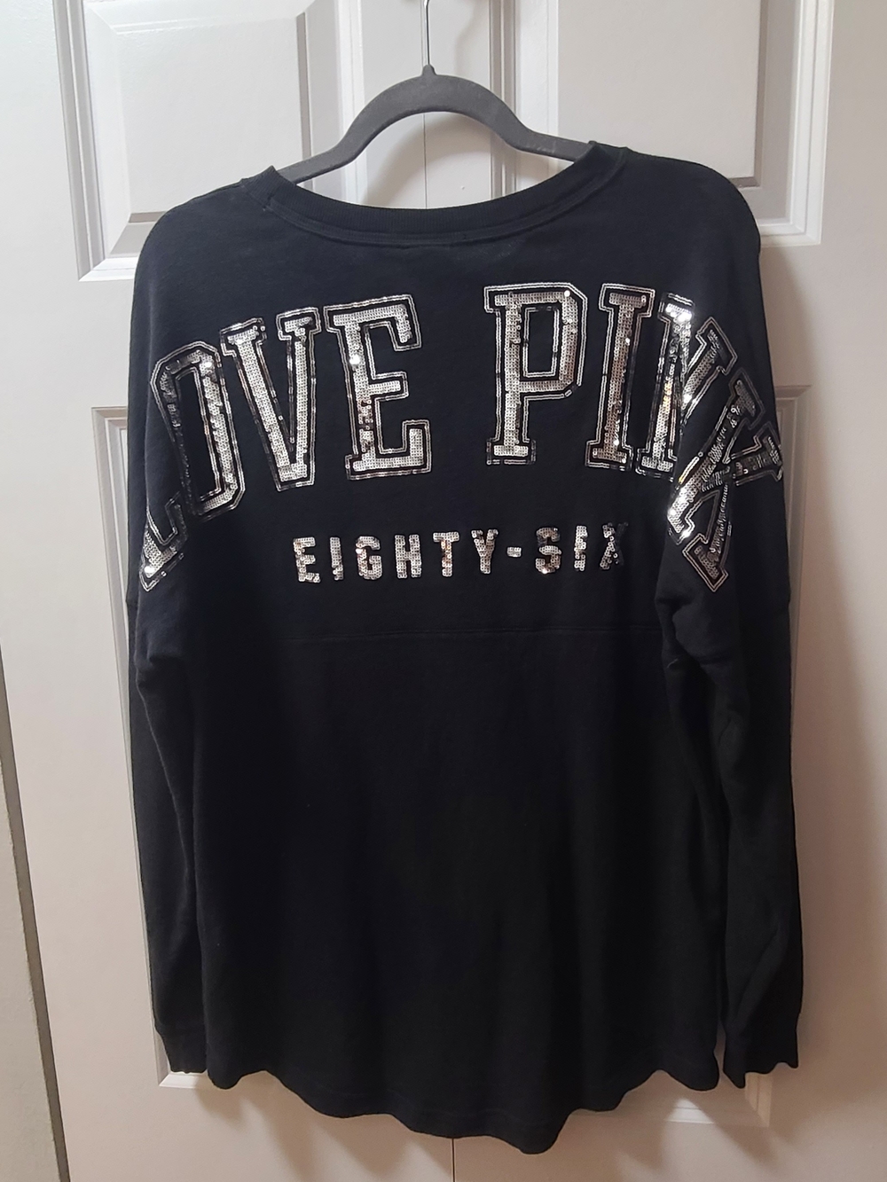 🖤 PINK Victoria's Secret Black Bling Sweatshirt 2013 Size S-💌 Open To Offers